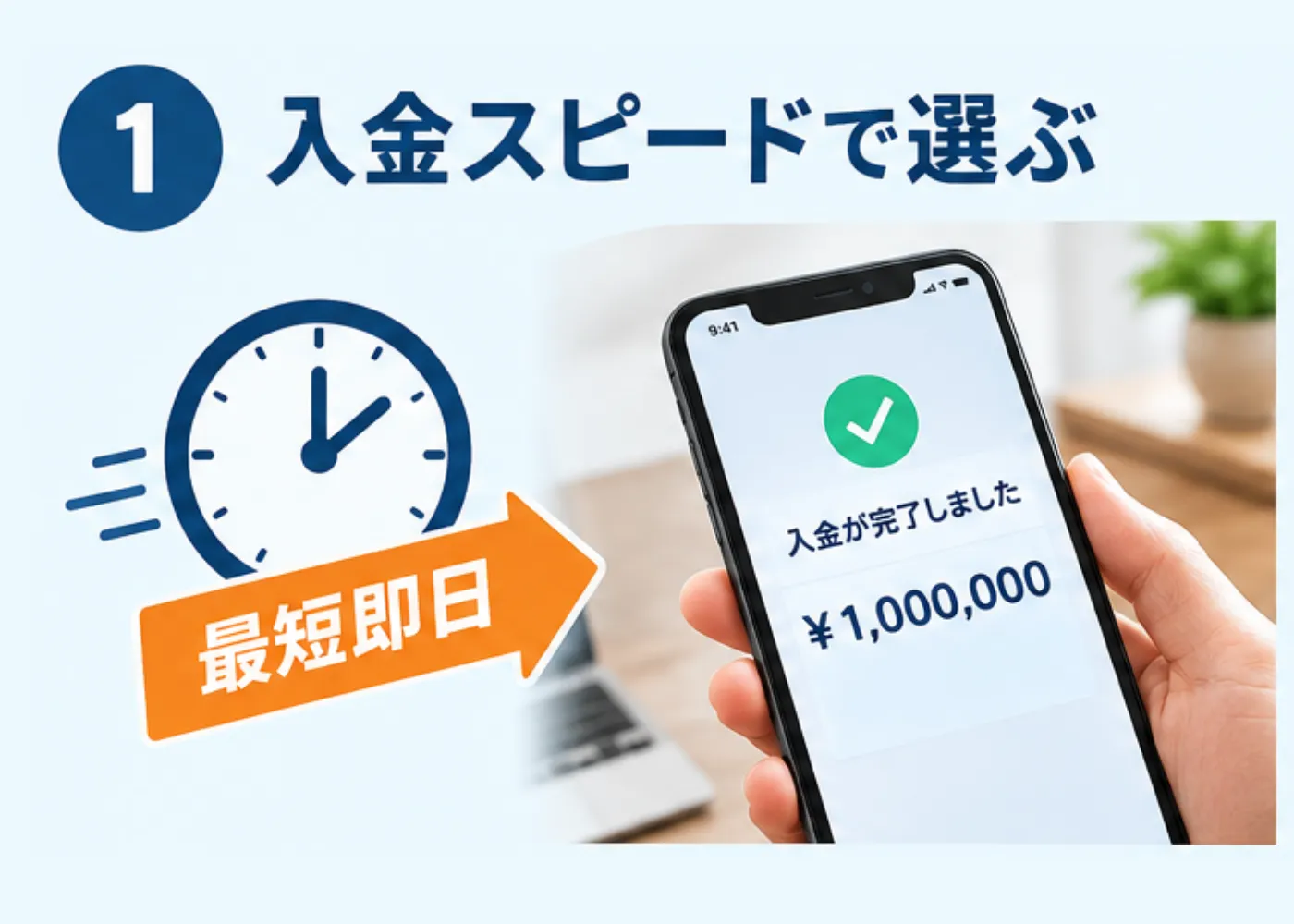 入金スピードで選ぶ