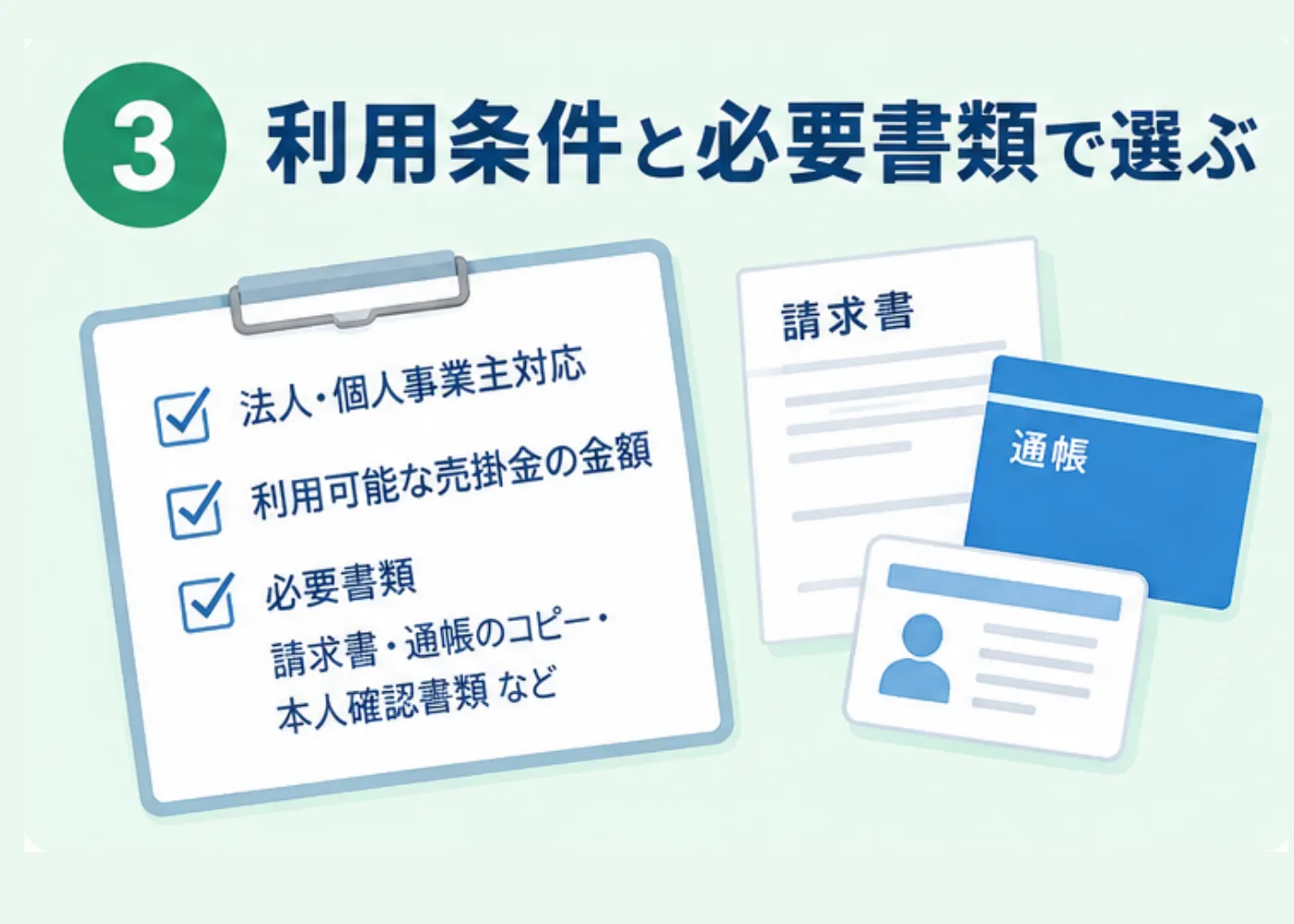 利用条件と必要書類で選ぶ